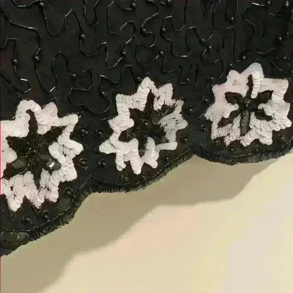 Vintage Jean for Joseph Le Bon silk beaded top, Lg - Picture 3 of 10